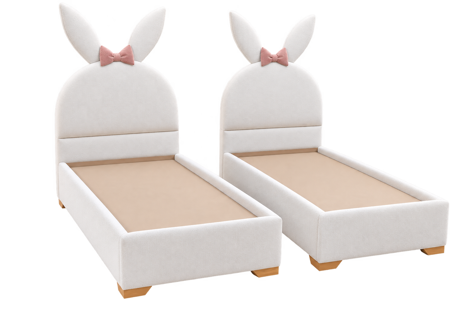 White Bunny Twin Bed Set