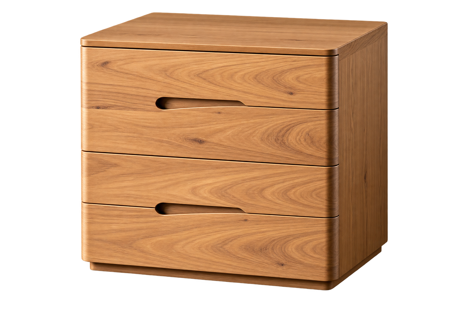 Natural Oak 3-Drawer Nightstand