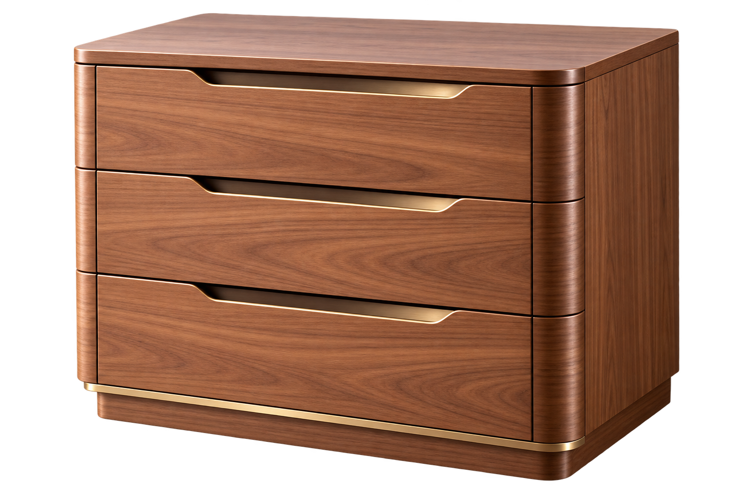 Royal Walnut 3-Drawer Chest