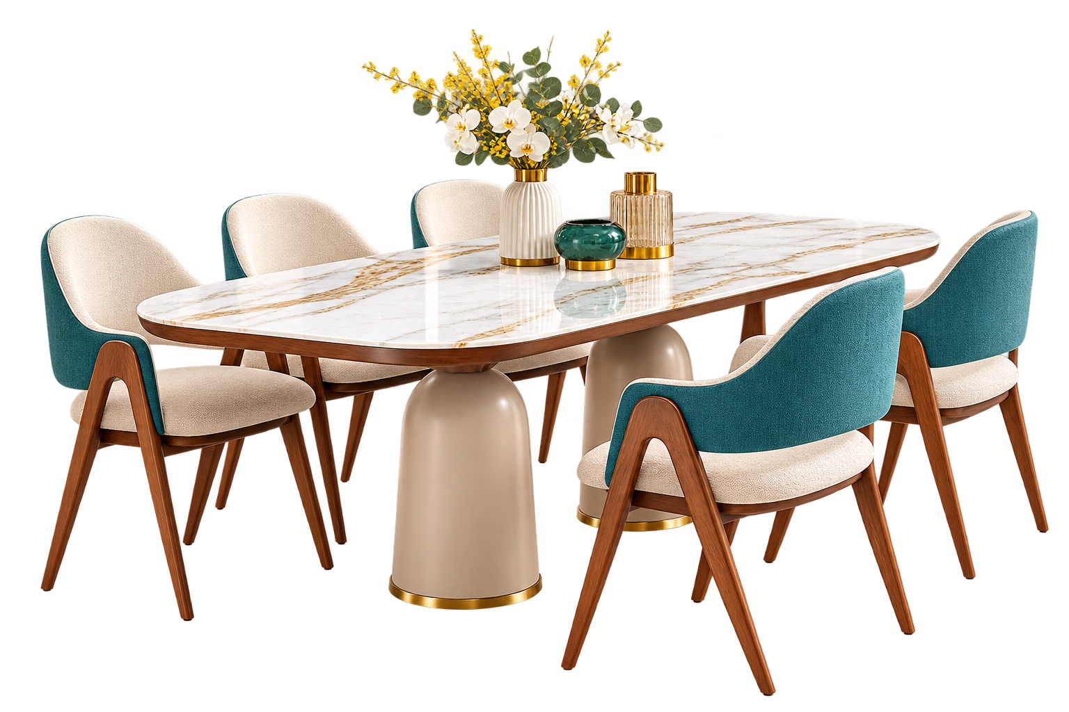 Aurevia Marble Dining Set