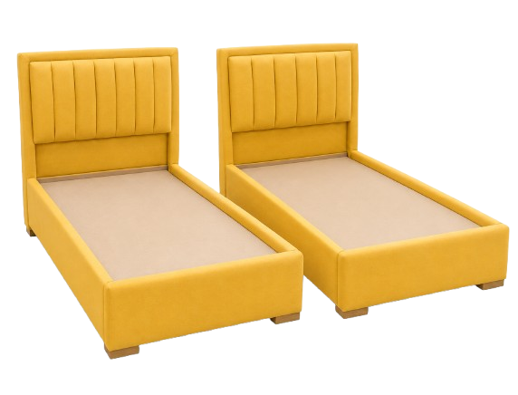 Mustard Yellow Twin Upholstered Beds
