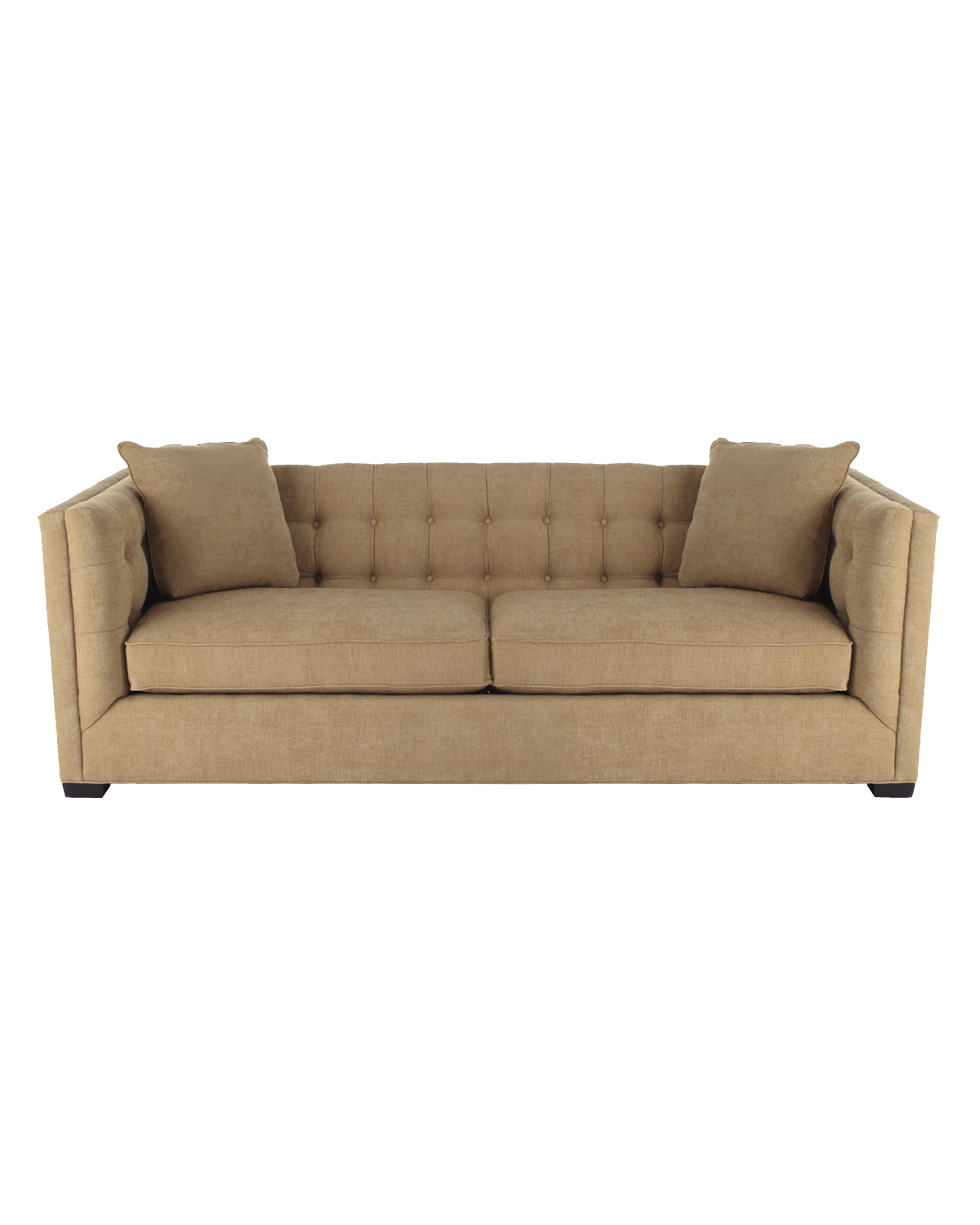 Classic Taupe Tufted Sofa