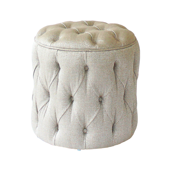 Ivory Classic Tufted Ottoman