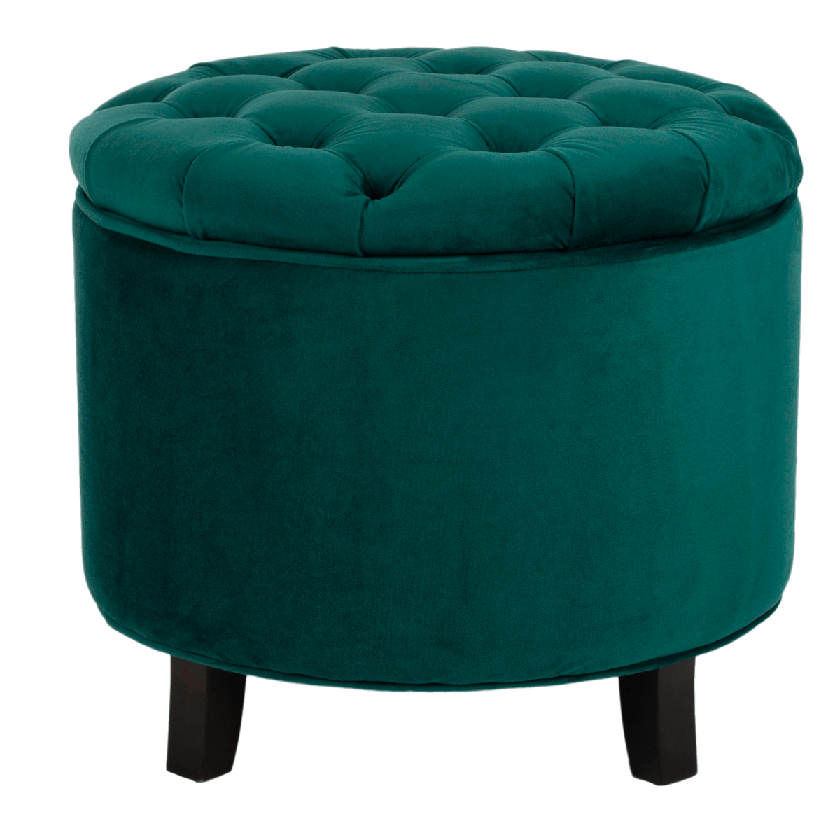 Emerald Tufted Round Ottoman