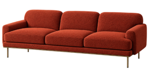 Rustic Terracotta 3-Seater Sofa