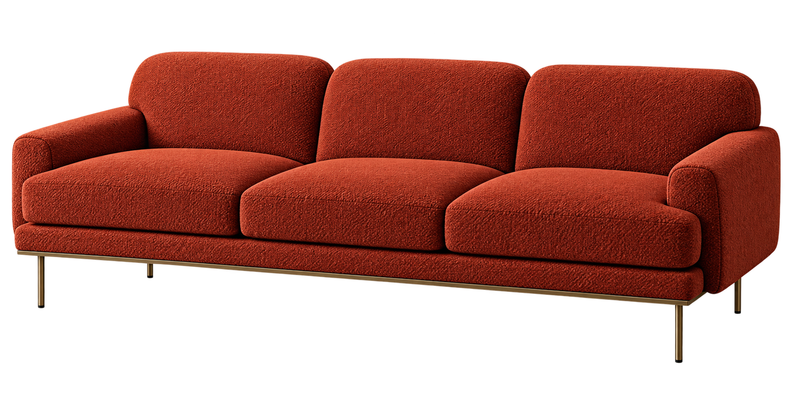 Rustic Terracotta 3-Seater Sofa