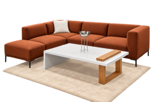 Burnt Orange Modular Corner Sectional