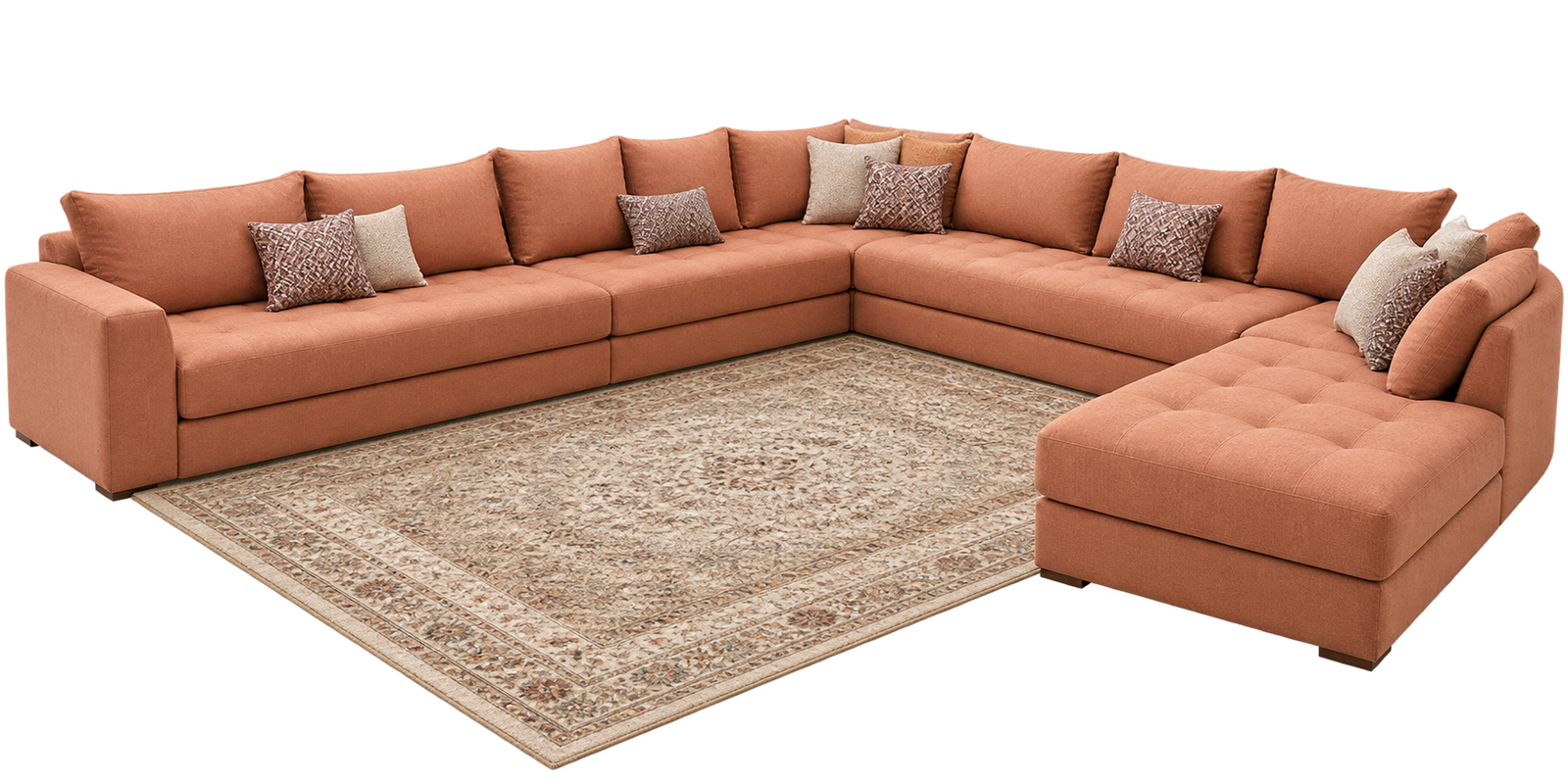 Terracotta Grand U-Shape Sectional