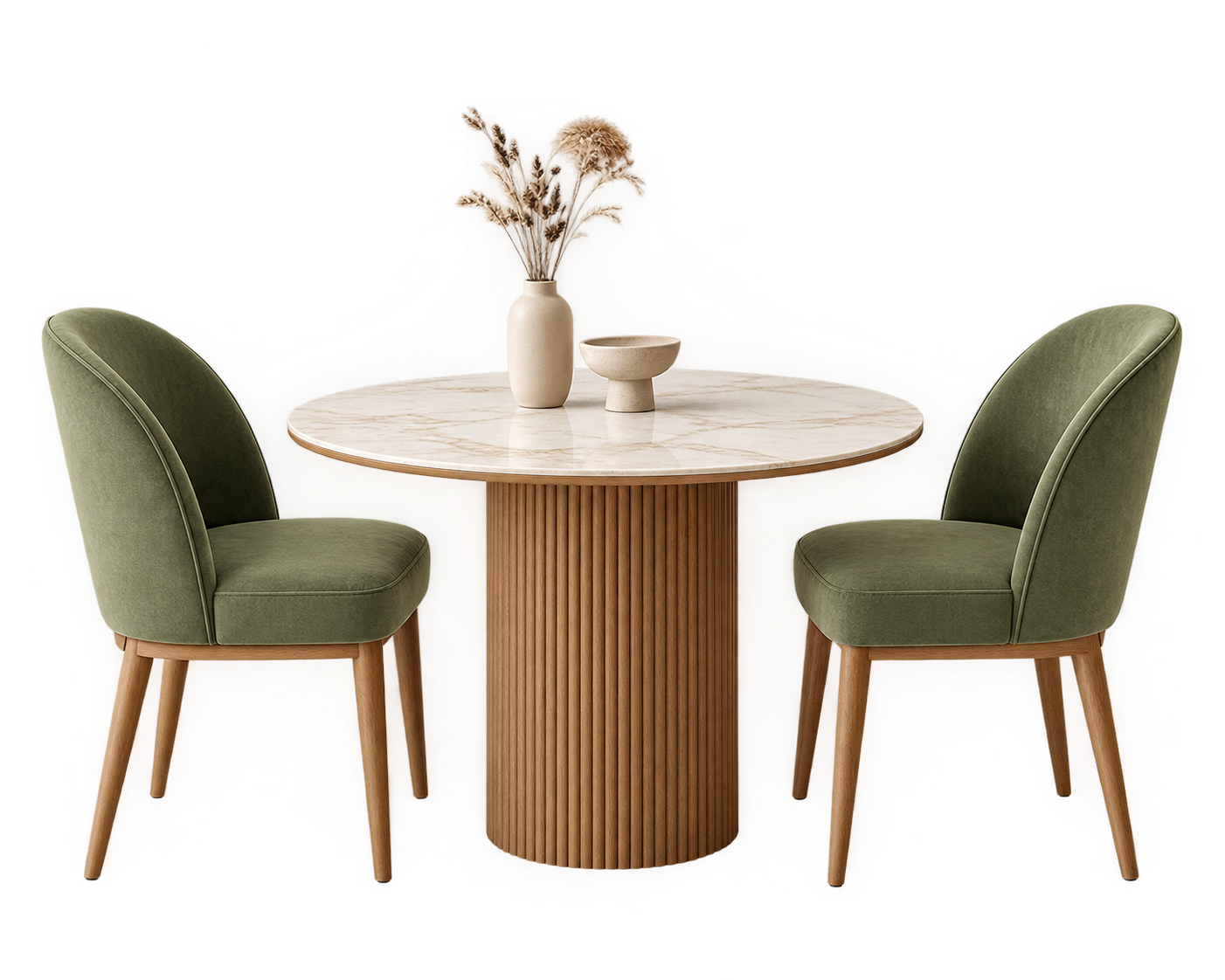 Sagewood Oval Fluted Dining Set