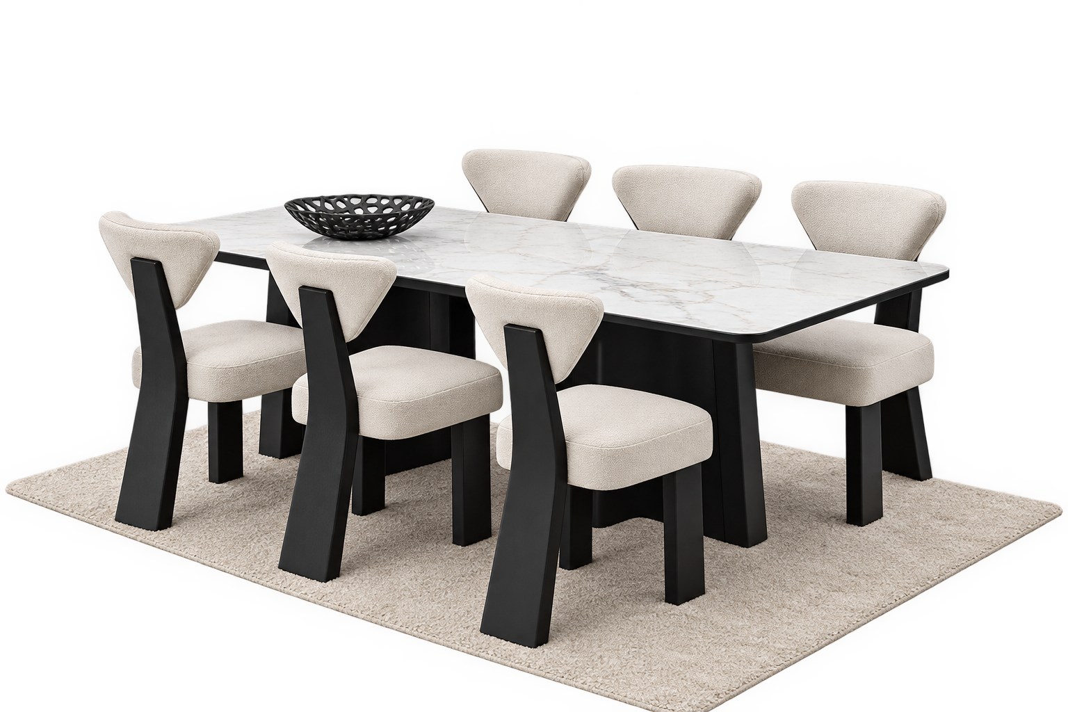 Modern Luxe Marble Dining Set
